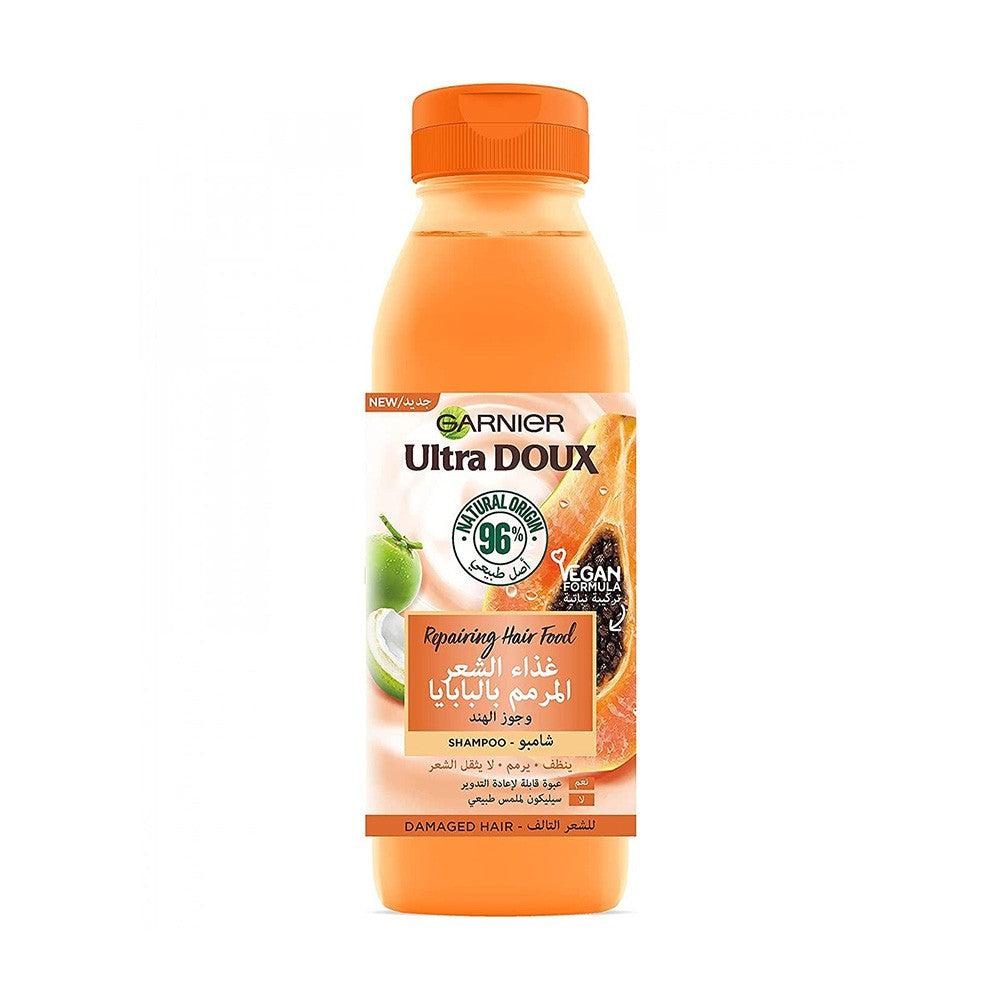 Garnier Ultra Doux Repairing Papaya Hair Food Shampoo For Damaged Hair 350ml